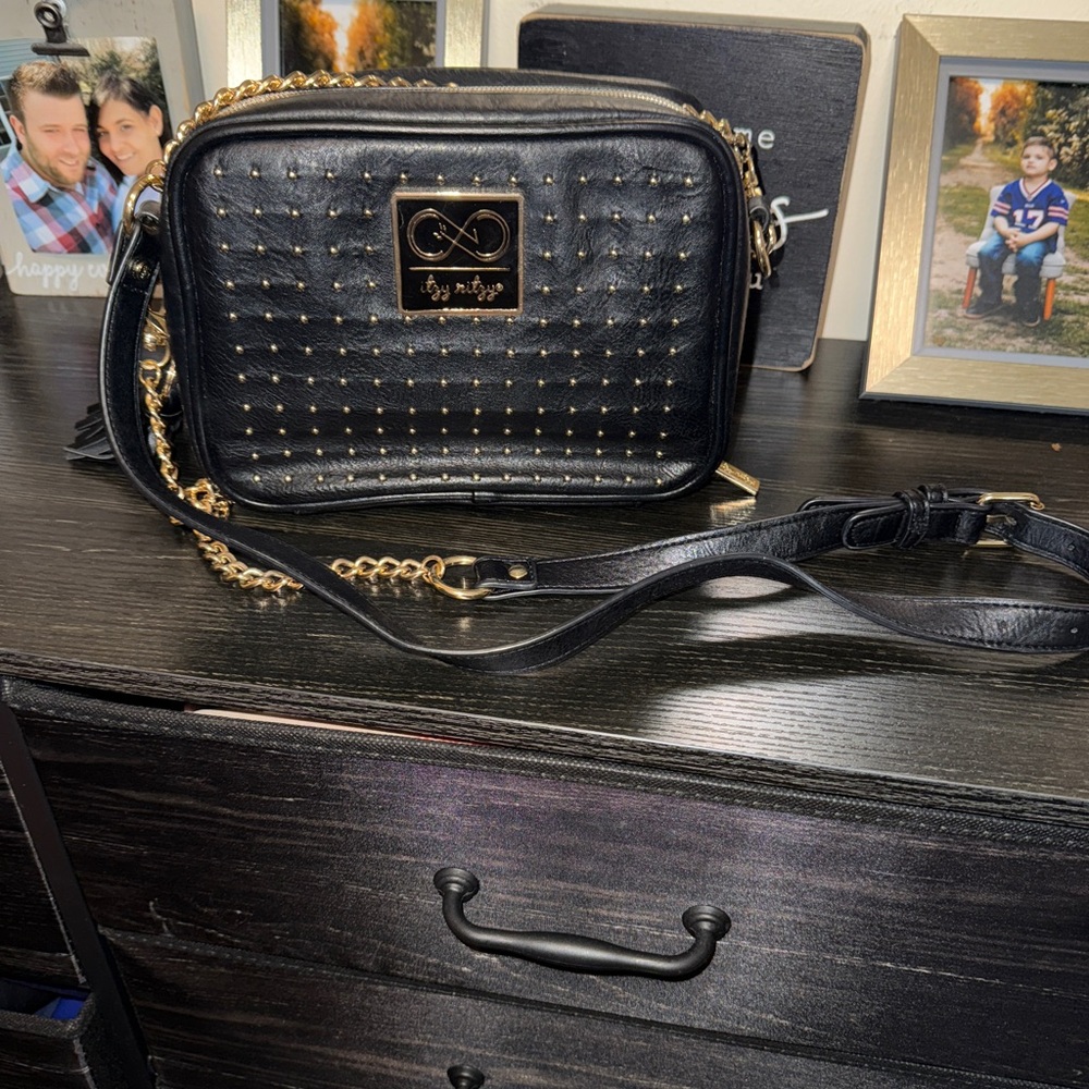 Itzy Ritzy Chelsea and Cole Crossbody Bag with Gold Accents